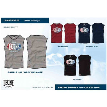 Men's tank T-shirt LEONE LSM979/S16 black "L"