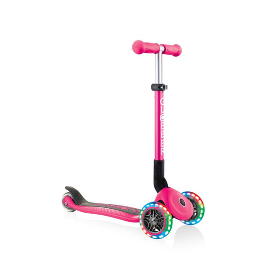 3-wheel scooter Globber Foldable Lights Fuchsia Jr 437-110