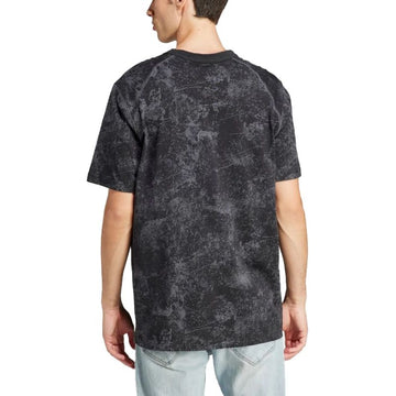 Men's cotton t-shirt adidas Adventure Allover Print Tee Black stylish black (IJ0711)
