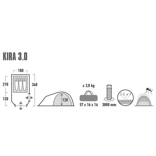High Peak Kira 3 Tent 10370