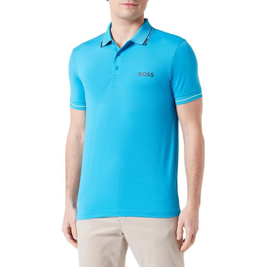 BOSS Paul Pro Men's Turquoise/Aqua Slim Fit Polo Shirt (50506203-442)
