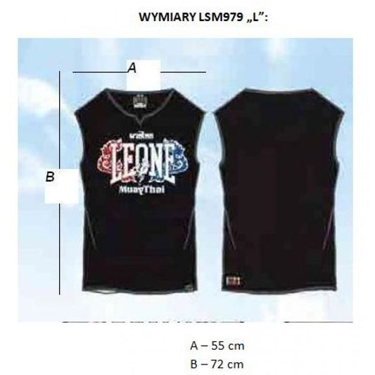 Men's tank T-shirt LEONE LSM979/S16 black "L"