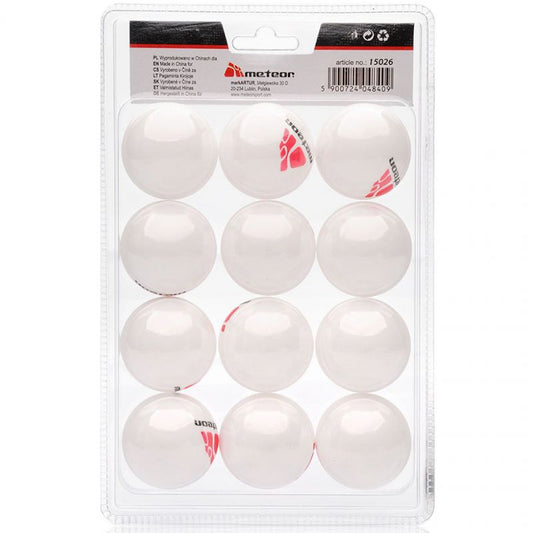 A set of 12 ping pong balls Meteor 15026