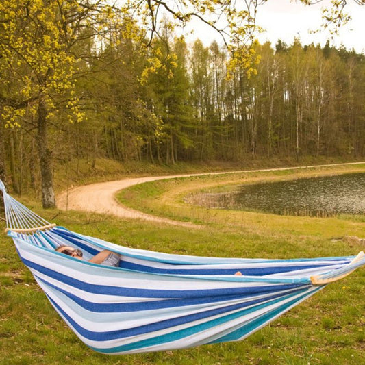 Luxe XXL 2-person garden hammock 250x150 cm blue 1021201