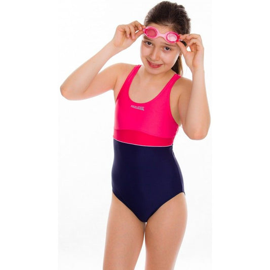 Aqua-Speed EMILY Junior Swimsuit Navy Blue and Pink