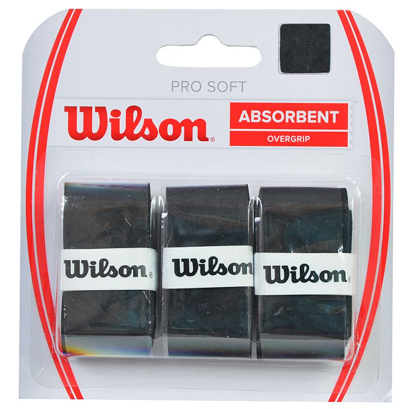 Wilson Pro Soft Absorbent Overgrip Black /3pcs/ /WRZ4040