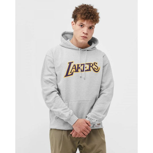 Mitchell &amp; Ness Team Logo Hoody Los Angeles Lakers M HDSSINTL1050-LALGREY