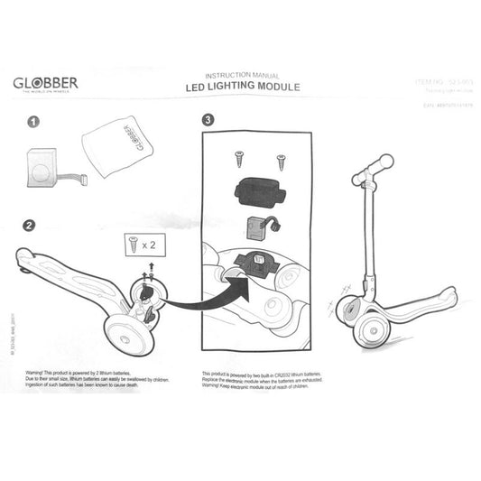 Replacement module for the Globber 523-003 scooter
