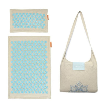 Acupressure mat + pillow SMJ sport YG009 Premium Eco (flax coconut buckwheat)