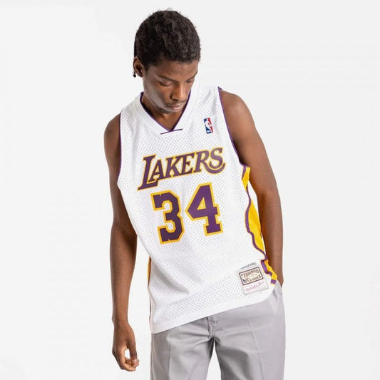 Mitchell &amp; Ness Los Angeles Lakers NBA Shaquille O&#39;Neal T-shirt M SMJY4442-LAL02SONWHIT