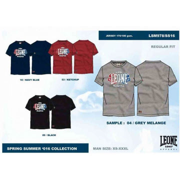 Men's T-shirt LEONE LSM978/S16 gray "XL"