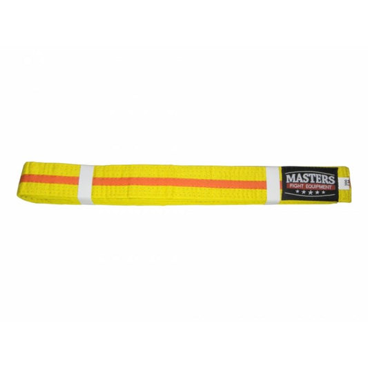 MASTERS kimono belt yellow with orange trim 06224-280040704