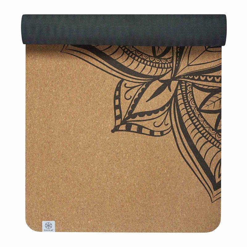 Gaiam Printed Cork Mandala yoga mat 5 mm 63495