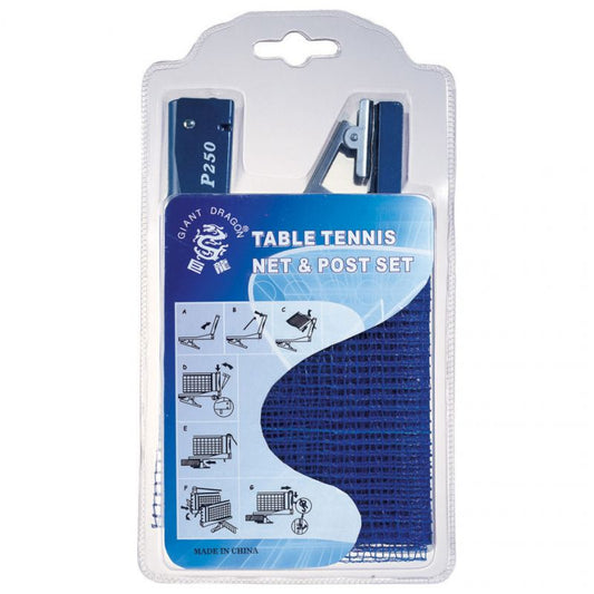 SMJ Ping Pong Net with Giant Dragon P250 Clip