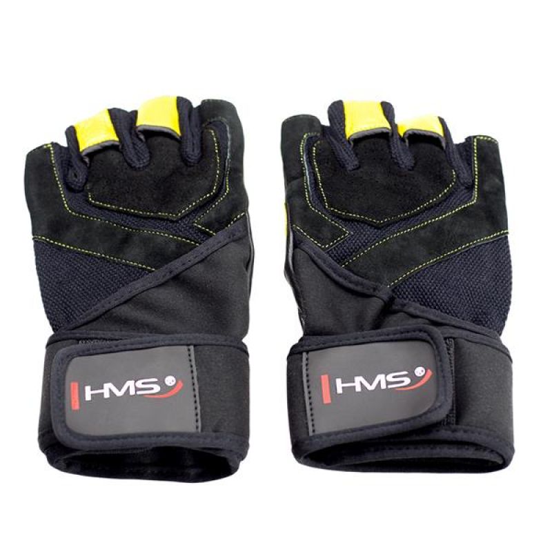 Gym Gloves Black/Yellow HMS RST01 size XXL