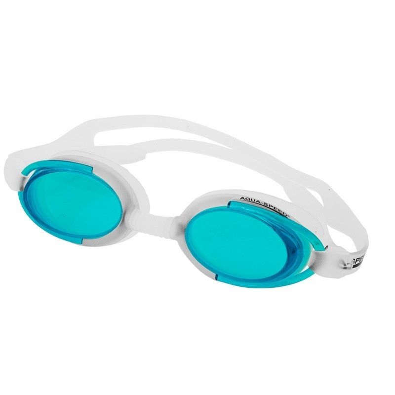 Aqua-Speed Malibu Swimming Goggles White and Green