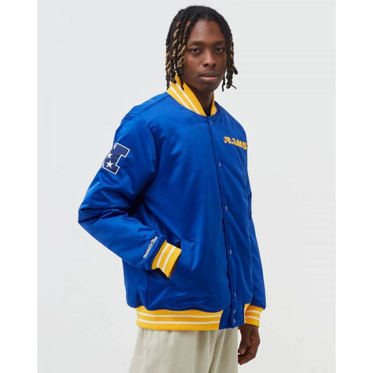 Mitchell &amp; Ness NFL Heavyweight Satin Jacket Los Angeles Rams M OJBF3413-LARYYPPPROYA